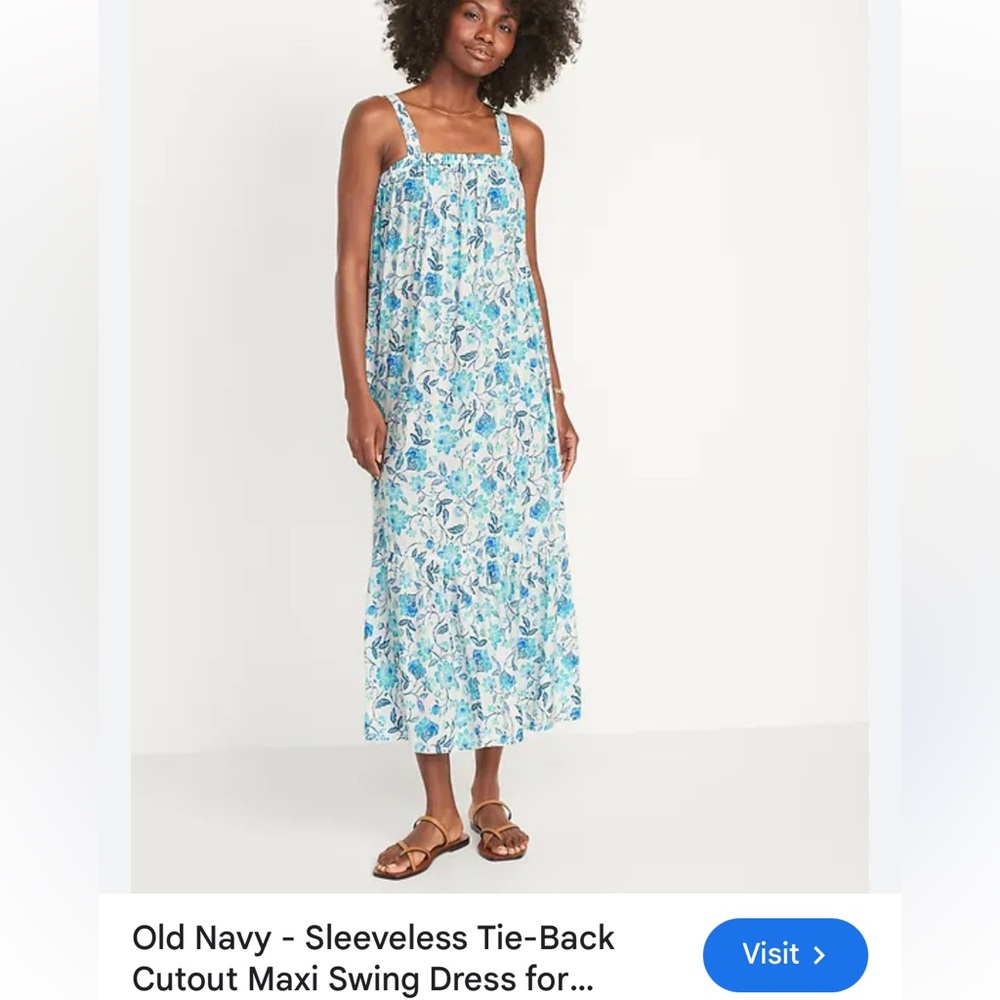 Old Navy, S, Sleeveless Tie-Back Cutout Maxi Swing Dress